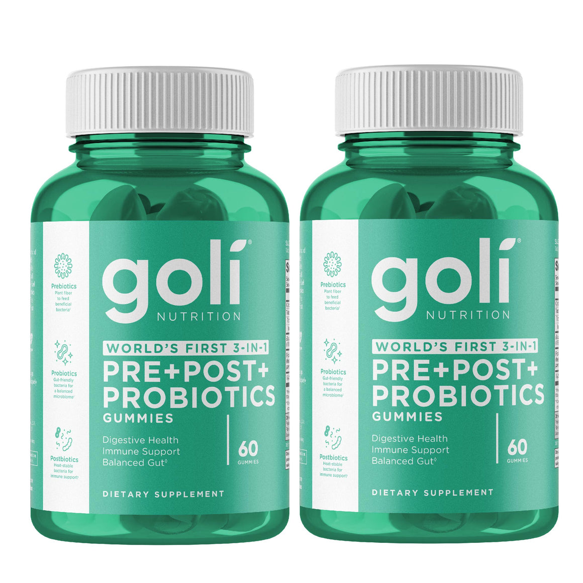 Goli Pre+Probiotics - 2 Bottles Pack