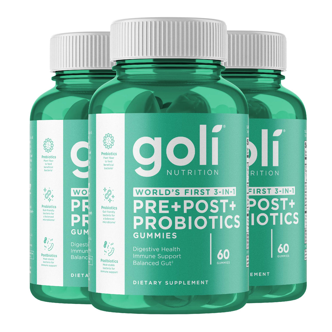 Goli Pre+Probiotics - 3 Bottles Pack